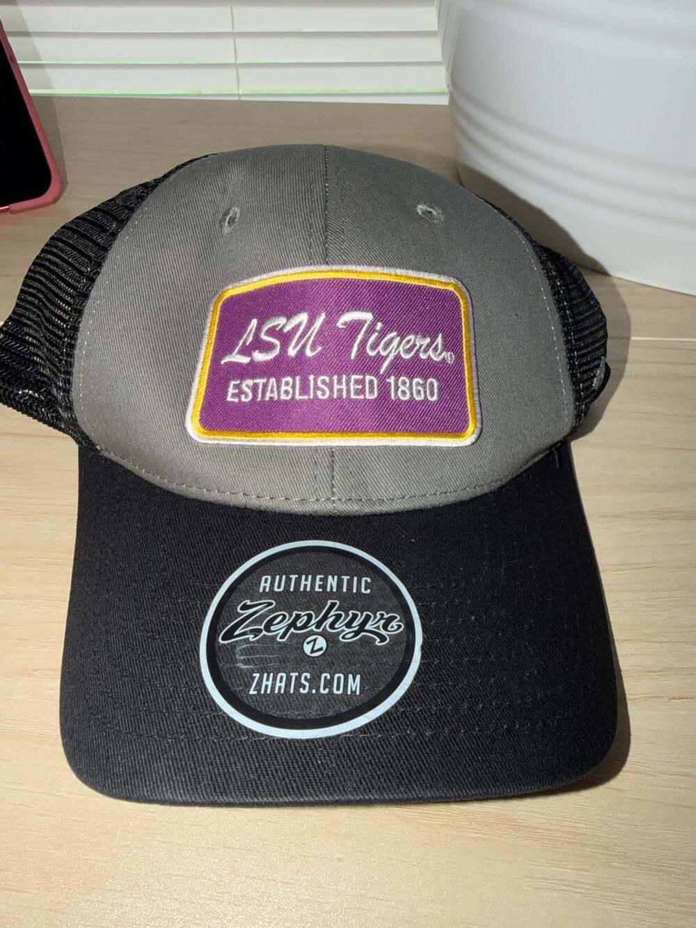 Zephyr LSU Tigers Fitted Hat with Purple Patch